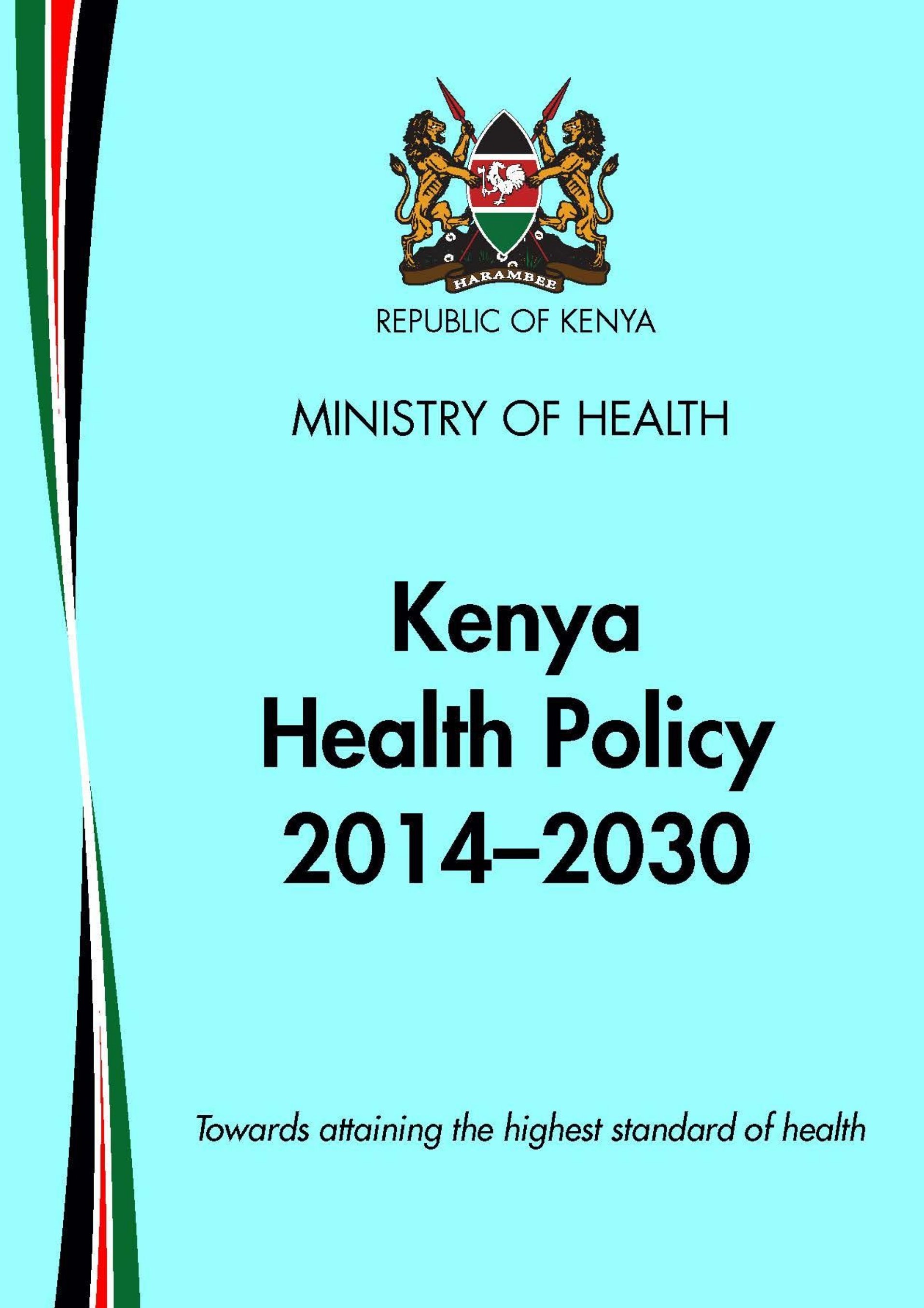 Kenya Health Policy 2014 – 2030 | EA Health